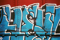 'Azure Pain' Boxcar Graffiti