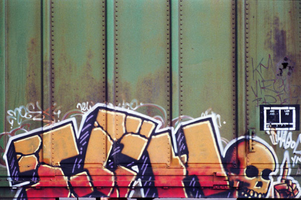 'Cogito Ergo Sum' Boxcar Graffiti Photo