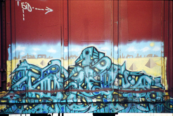 'Pharoah's Folly' Boxcar Graffiti Photo