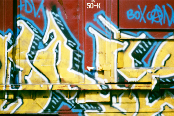 'Yellow Dogs Howling' Boxcar Graffiti Photo